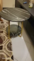 Modern Two-Tier Round Accent Table - 2