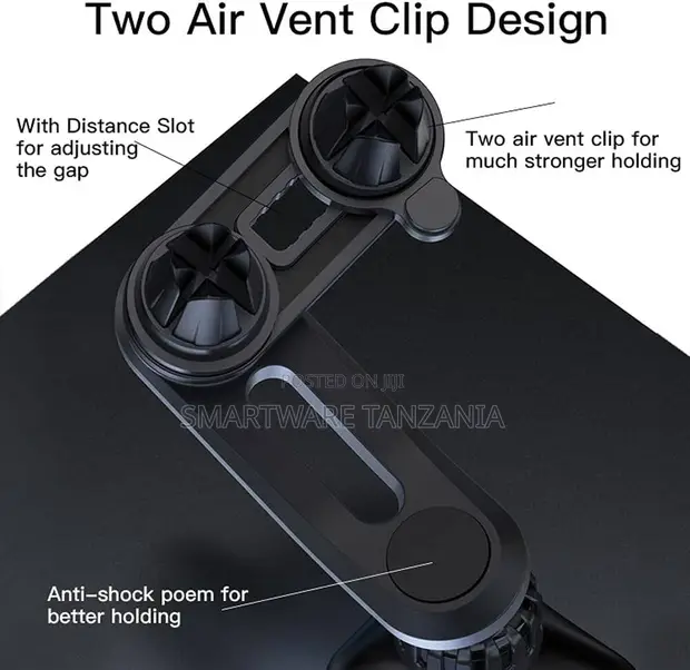Yesido Double Air Outlet 720 Degree Adjustable Car Holder - 1