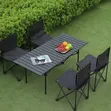 Foldable Outdoor Table and 4 Chairs - Portable for Camping - 1