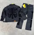 Gothic Skeleton Sequin Denim Set - 3