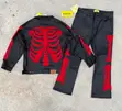 Gothic Skeleton Sequin Denim Set - 5