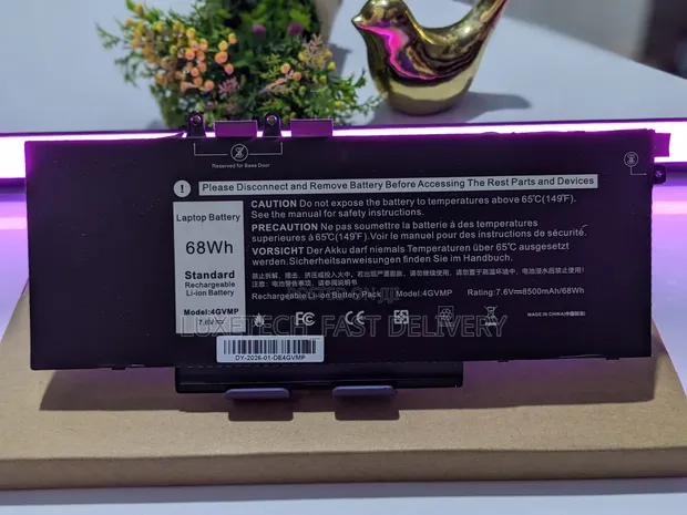 Dell 4GVMP Rechargeable Laptop Battery for Latitude 7.6V 68Wh - 1