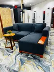 Brand New L-Shape Sofa - 5 Seater - Blue - 2