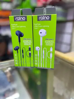 Raino Pods USB-C & Lightning 2-in-1 Wired Earphones
