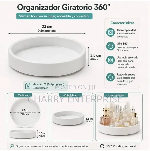 360° Revolving Vanity Organizer for Skincare & Perfumes - 1