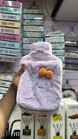 Hot Water Bottle with Plush Cover - 1