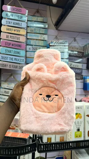 Hot Water Bottle with Plush Cover
