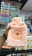 Hot Water Bottle with Plush Cover - 2