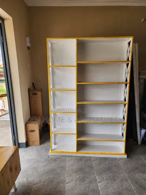 Brand New White and Yellow Shoe Rack