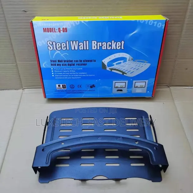 Q-09 Steel Wall Mount Shelf for Decoders & Media Players - 1
