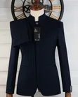 Men's Premium Navy Blue Marshalino Mandarin Suit - 2