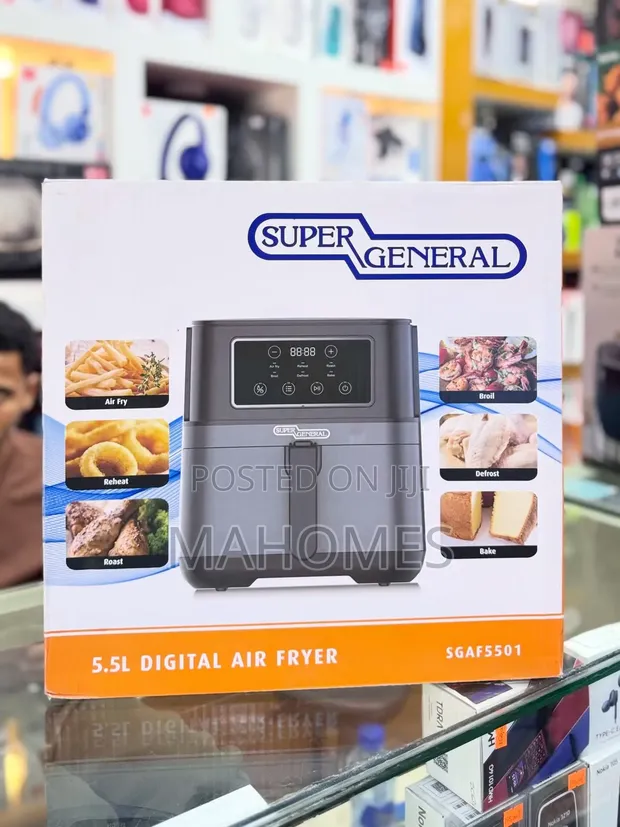 Super General Digital Air Fryer 5.5L (1850W) - 1