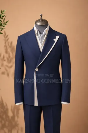 Luxury Navy Blue Men's Suit