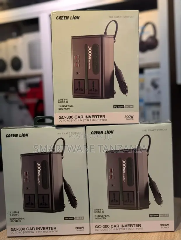 Green Lion GC-300 Car Inverter 300W, 2 Sockets - 1