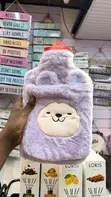 Hot Water Bottle with Plush Cover - 3