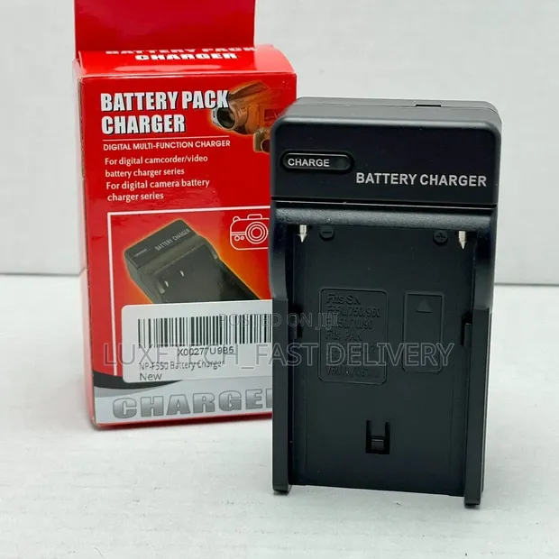 NP-F550 Universal Digital Battery Charger for Camcorders, LED Lights - 1
