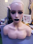 Mannequin Head, Wigs, Headscarves & Earrings Display - 1