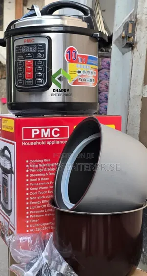 PMC Pressure Cooker ya Umeme 6L - Fedha na Dhahabu