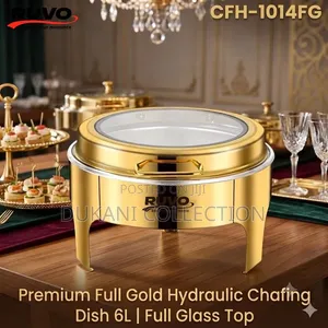 Ruvo Hydraulic Chafing Dish 6L Full Gold