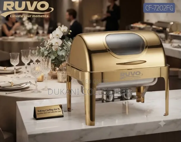 RUVO 9L Roll Top Chafing Dish - 1