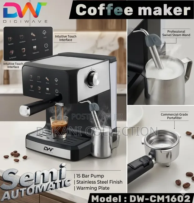Digiwave Semi-Automatic Coffee Machine - 1