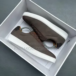 Men's BRUNELLO Premium Nubuck Leather Minimalist Sneakers
