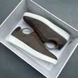 Men's BRUNELLO Premium Nubuck Leather Minimalist Sneakers - 2
