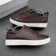 Men's Designer BOSS Pebbled Leather Smart Casual Sneakers - 5