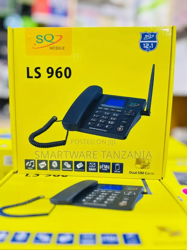 SQ LS 960 Corded Wireless Phone with Dual SIM & FM Tuner - 1