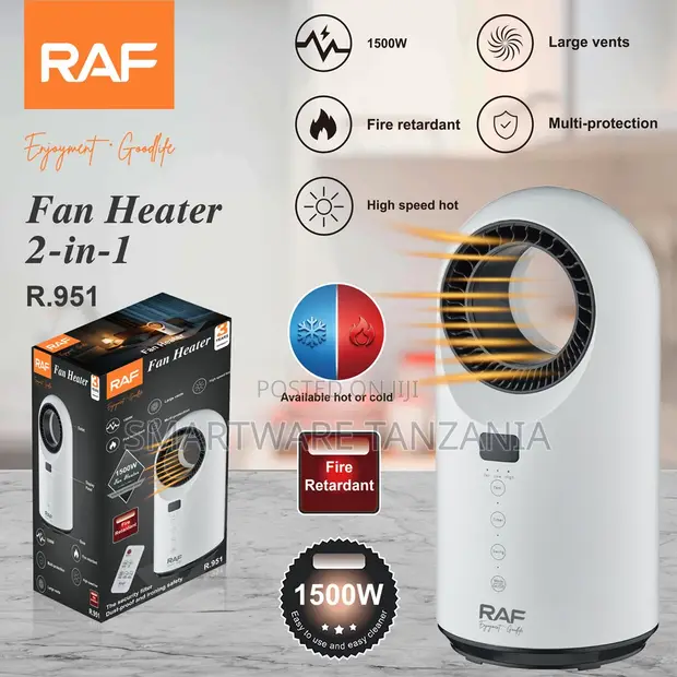 Raf R.951 Bladeless Fan Heater with LED Control - 1