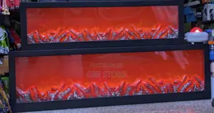 Modern LED Electric Fireplace Lantern 100cm