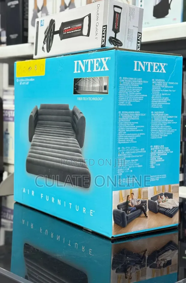 Intex 2-in-1 Inflatable 3-Person Sofa / Air Mattress - 1