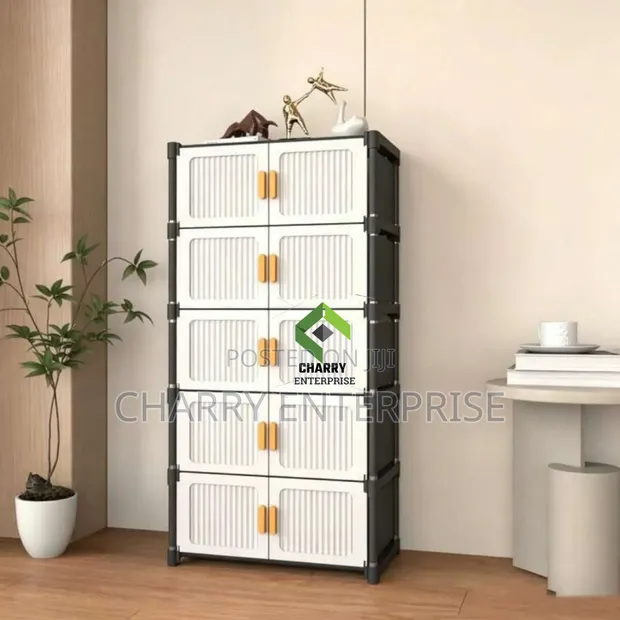 5-Tier Dustproof Organizer Rack for Shoes, Clothes, Accessories - 1
