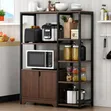 5-Tier Kitchen Baker's Rack with Cabinet - 1