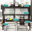 Over-Sink Dish Drying Rack with Dustproof Cabinet - 2