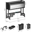Over-Sink Dish Drying Rack with Dustproof Cabinet - 4