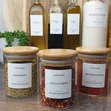 Spice Jars with Bamboo Airtight Lids (300ml) - 1