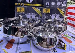 Kaisavilla 3-Piece Heavy Duty Pot Set - All Cooktops to Induction