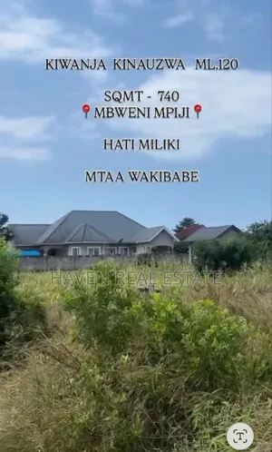 Kiwanja cha Makazi kwa Mauzo - Mbweni Mpiji