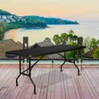Black Folding Table 180cm - 3