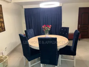 Dining Table Set - Blue and Brown