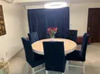 Dining Table Set - Blue and Brown - 1