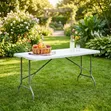 Outdoor White Folding Table 180cm - 2