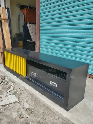 Wood-Mode TV Stand - Black and Yellow, Brand New