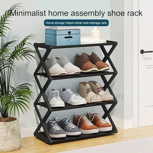 4-Tier Foldable Shoe Rack for Entryway