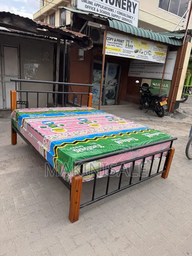 Brand New Metal and Wood Bed Frame - 1