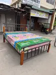 Brand New Metal and Wood Bed Frame - 1