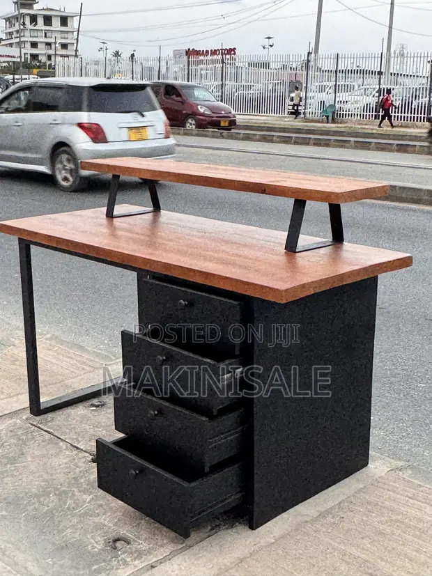 Wood-Mode Rectangular Office Table with Storage - 1
