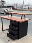 Wood-Mode Rectangular Office Table with Storage - 1