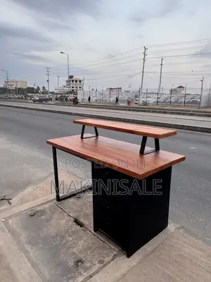 Wood-Mode Rectangular Office Table with Storage